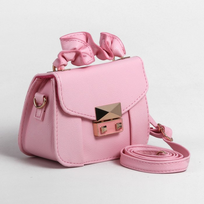 Сумка детская на клапане "Мини", 1 отдел, регулируемый ремень, цвет розовый
