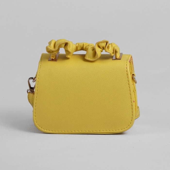 Сумка детская на клапане "Мини", 1 отдел, регулируемый ремень, цвет жёлтый