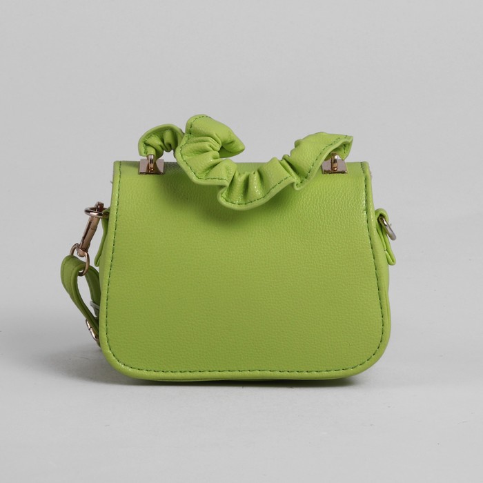 Сумка детская на клапане "Мини", 1 отдел, регулируемый ремень, цвет зелёный