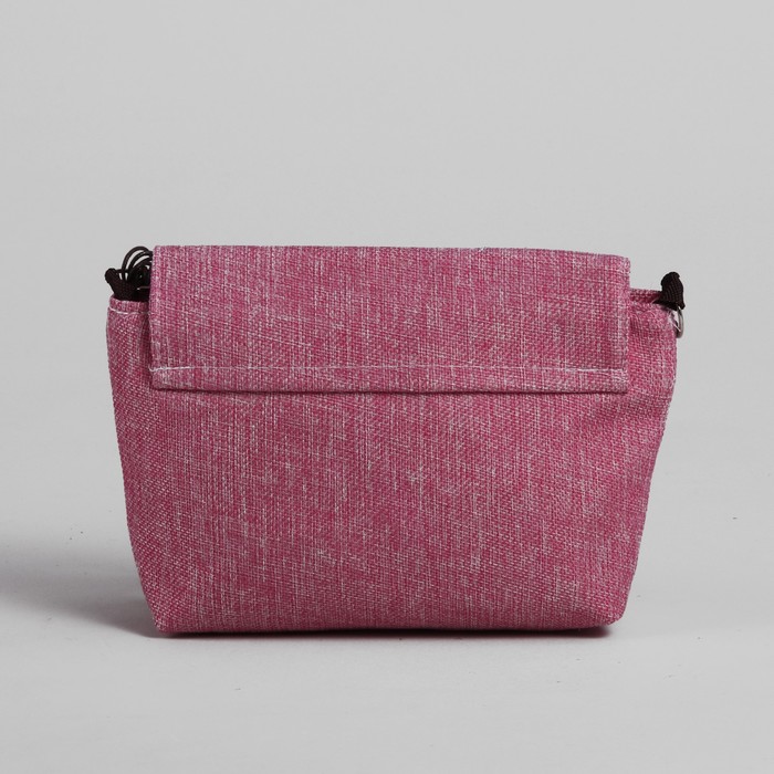 Сумка детская на магните "Цветок", 1 отдел, длинный ремень, цвет розовый