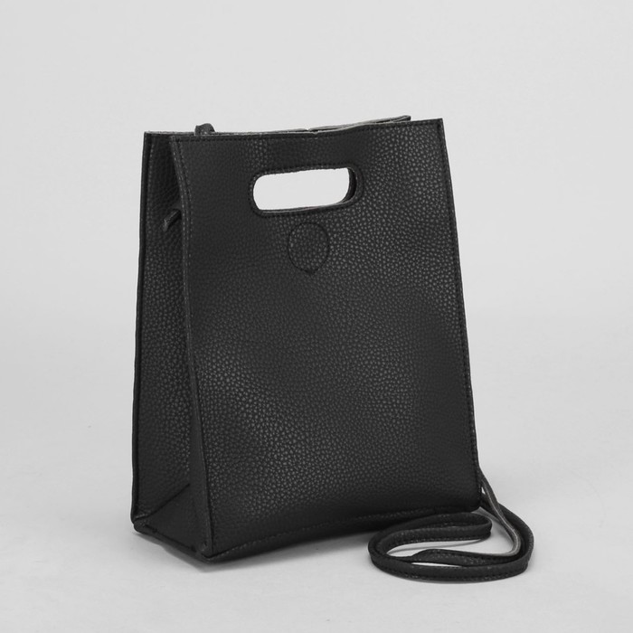 Сумка женская на магните "Планшет", 1 отдел, длинный ремень, чёрная