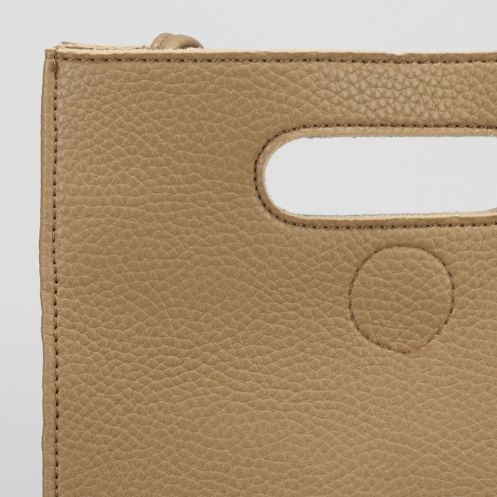 Сумка женская на магните "Планшет", 1 отдел, длинный ремень, бежевая