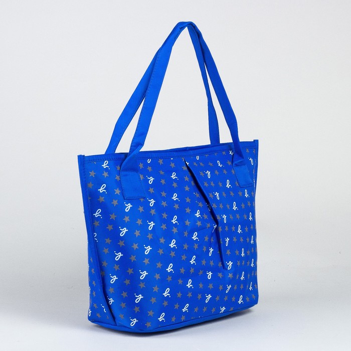 Сумка женская на молнии "Классика", 1 отдел, синяя