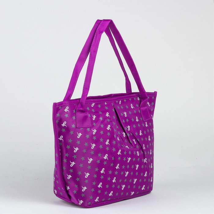 Сумка женская на молнии "Классика", 1 отдел, фиолетовая