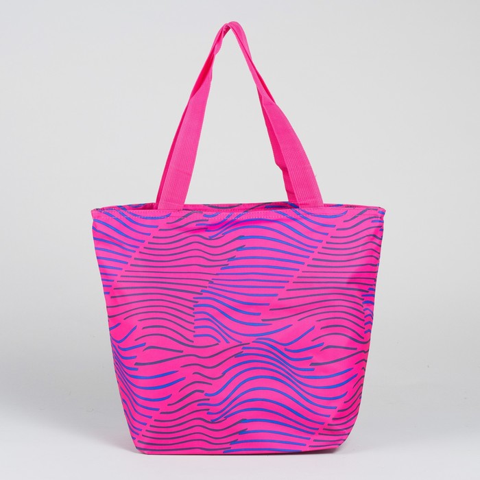 Сумка женская на молнии "Волна", 1 отдел, цвет малиновый