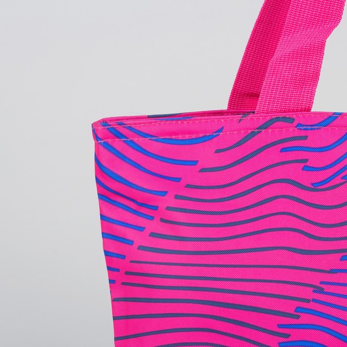 Сумка женская на молнии "Волна", 1 отдел, цвет малиновый