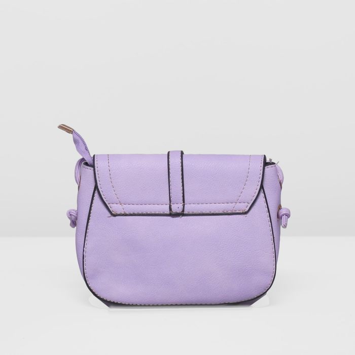 Сумка женская на молнии "Бэлла", 1 отдел, длинный ремень, цвет сиреневый