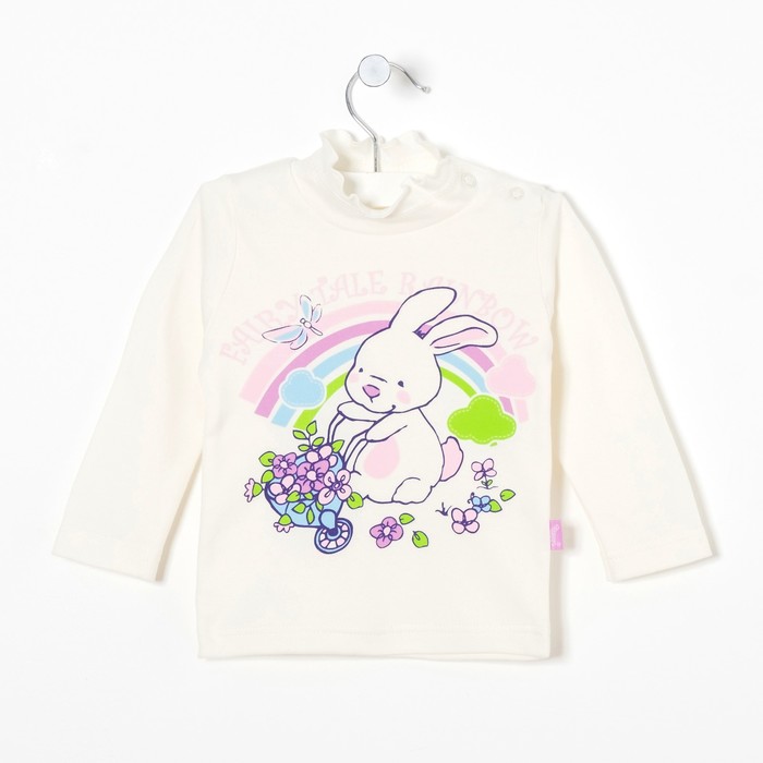 Джемпер для девочки "Ушастые истории", рост 74 см (48), цвет экрю (арт. ДДД142067_М)