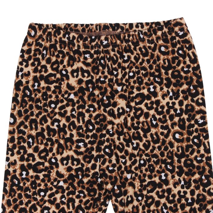 Легинсы для девочки "Волшебная радуга", рост 110 см (56), цвет коричневый, принт леопард ДРЛ894804н