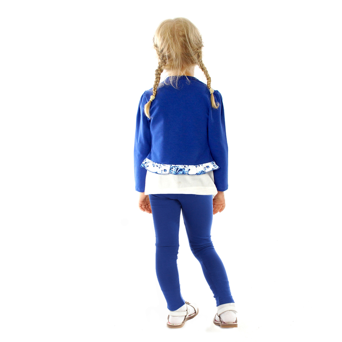 Рейтузы для девочки "Гжель", рост 116 см (60), цвет васильковый (арт. ДРЛ894804_Д)