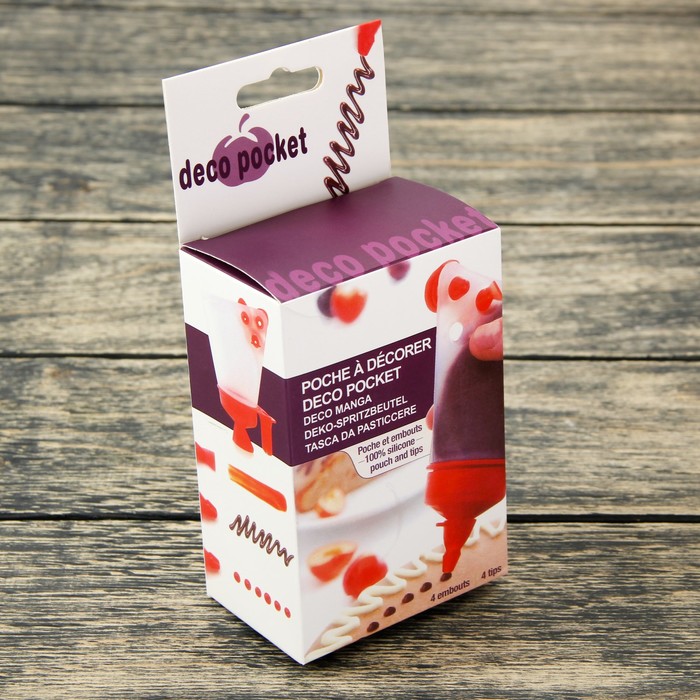 Мешок кондитерский с отверстиями для хранения насадок "Сирень", 4 насадки