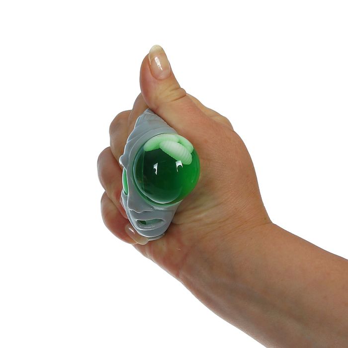 Мялка "Ужастик" с червями, цвета МИКС