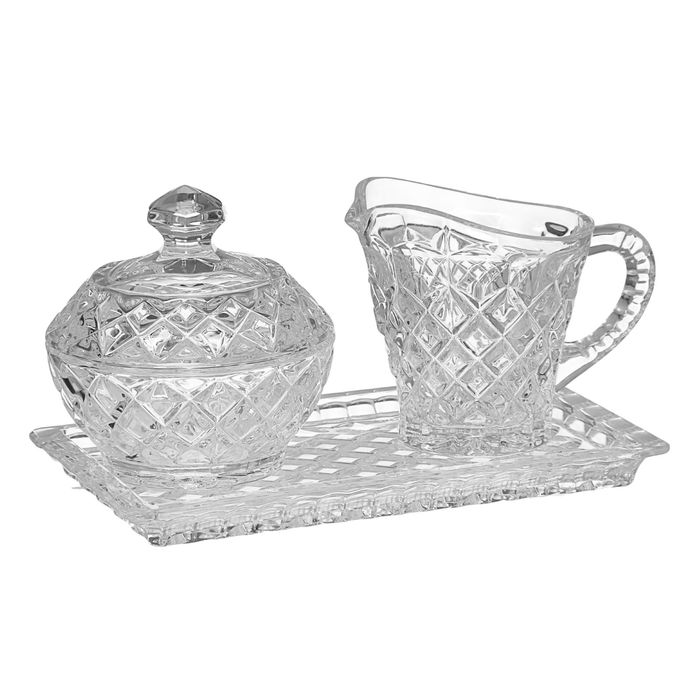 Набор посуды: поднос, молочник, сахарница