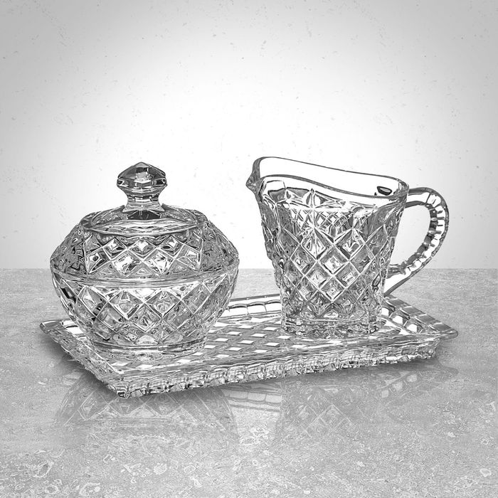 Набор посуды: поднос, молочник, сахарница