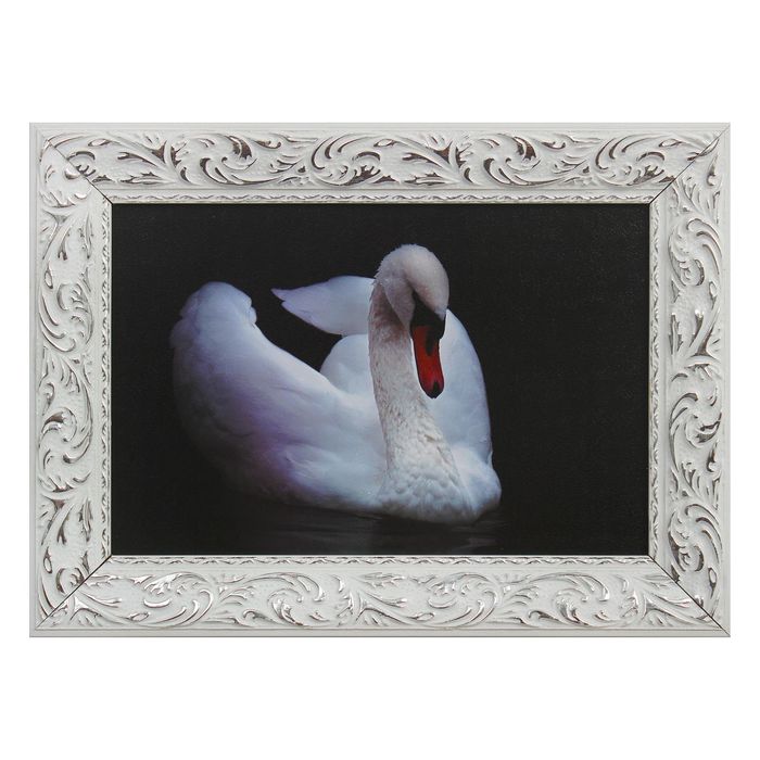 Картина "Лебедь" рама микс