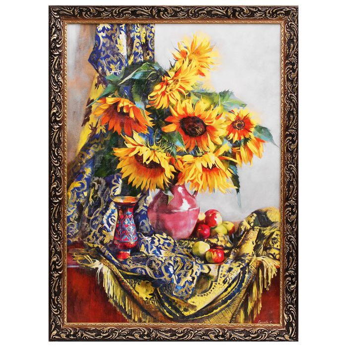 Картина "Подсолнухи" рама микс