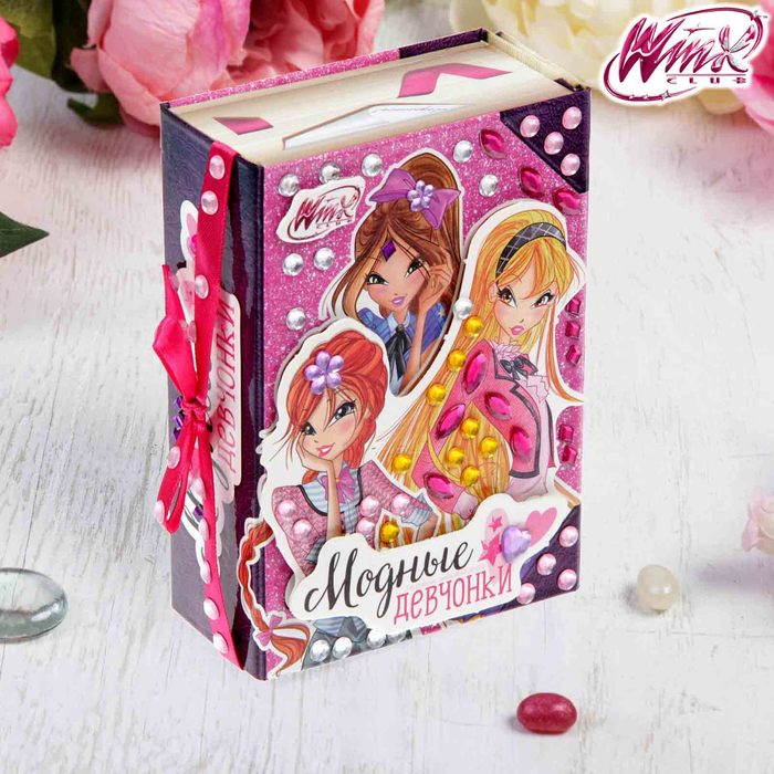 Шкатулка для декорирования "Модные девчонки", феи ВИНКС, + элементы декора, стразы, двусторонний скотч