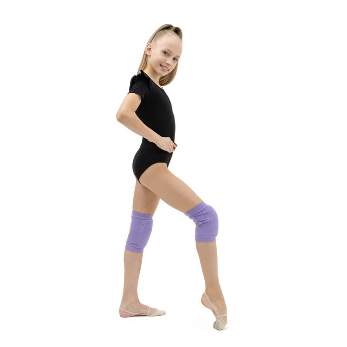 Наколенники для гимнастики и танцев с уплотнителем, размер S (7-10 лет), цвет сиреневый