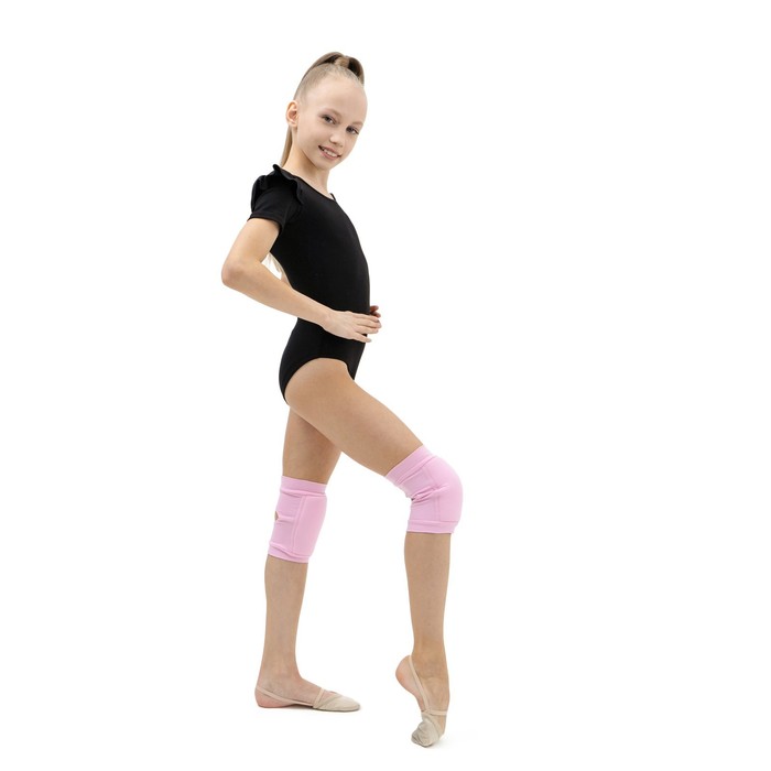 Наколенники для гимнастики и танцев с уплотнителем, размер S(7-10 лет), цвет розовый