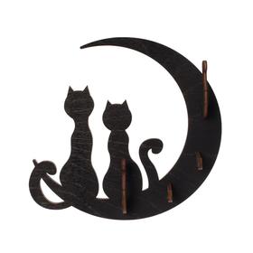 Ключница открытая "Коты и луна" 17×16×3 см от Сима-ленд