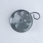 Подсвечник металл на 1 свечу "Цветок Н", 3,5х9 см, серый - Фото 3