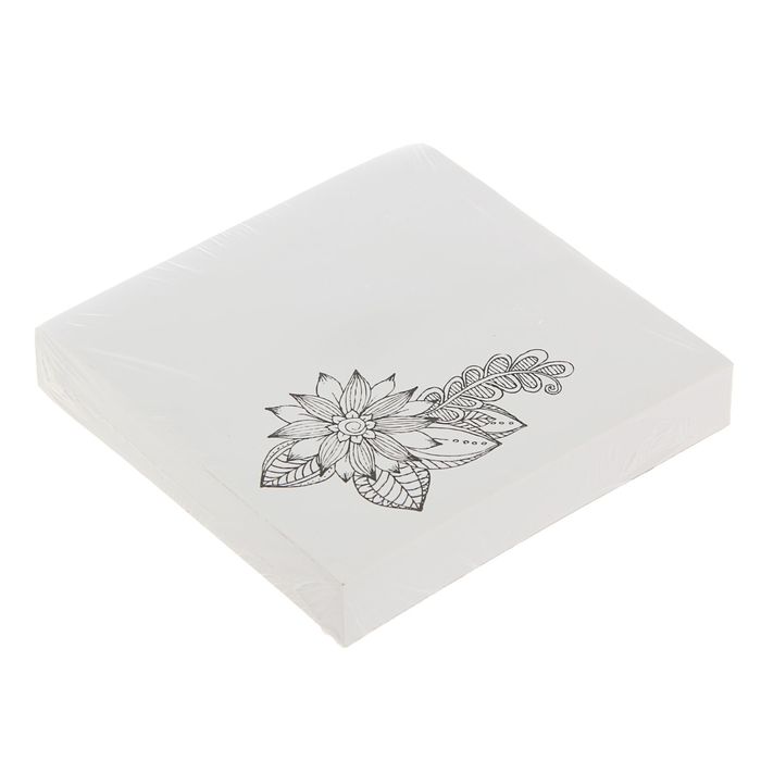 Блок бумаги для записей Антистресс 13*13см, 200л, 70г "Цветок", офсет