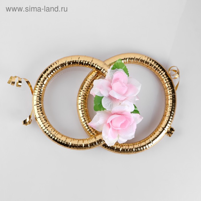 Кольца на радиатор «Свадьба» с розовыми цветами
