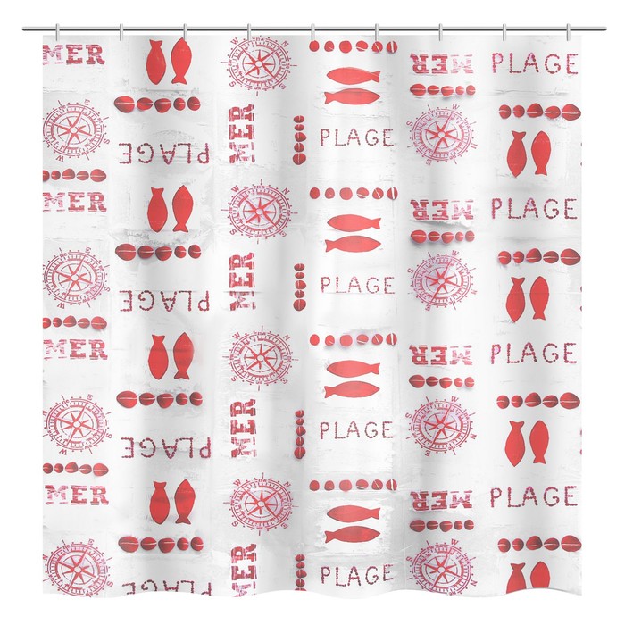 Штора для ванной комнаты,180х200 см, ПВХ