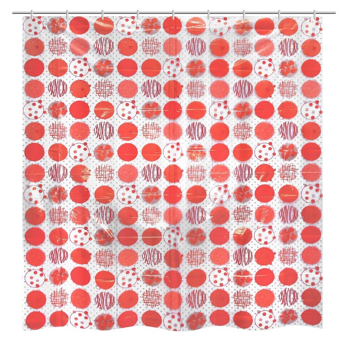 Штора для ванной комнаты 180х200 см, ПВХ