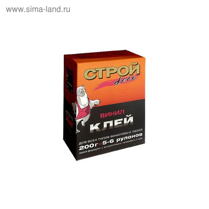  Клей для виниловых обоев СТРОЙ deco ART 210-200, 200 г (на 5-6 рулонов)