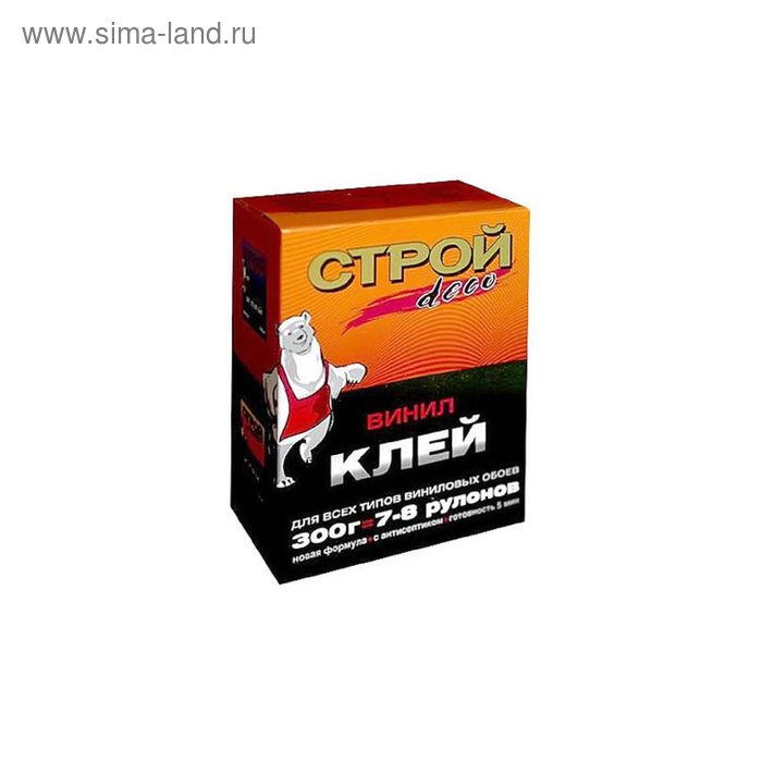 

Клей для виниловых обоев СТРОЙ deco ART 210-300, 300 г (на 7-8 рулонов)