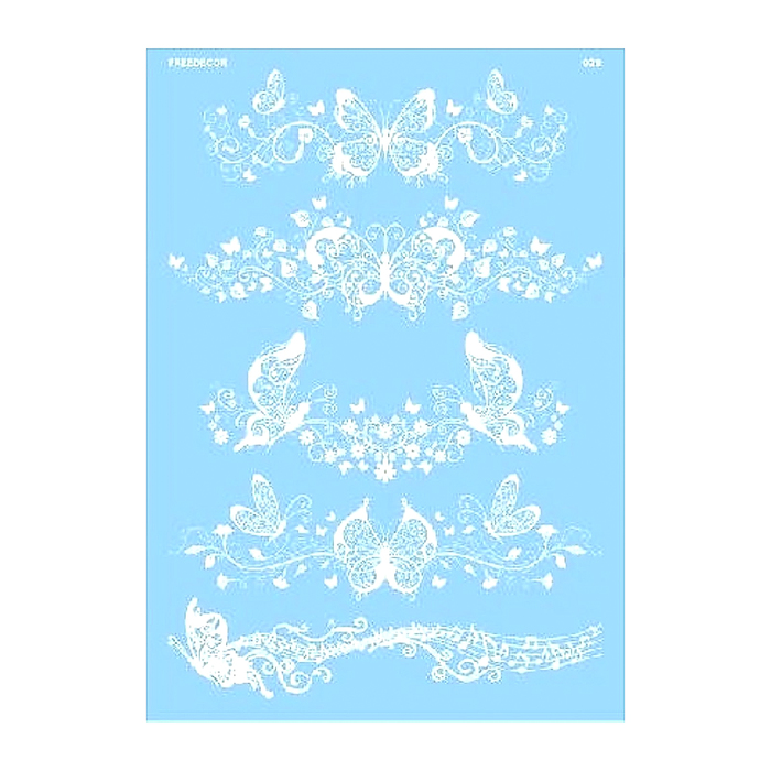 Пленка-слайдер для декора "Белые бабочки"