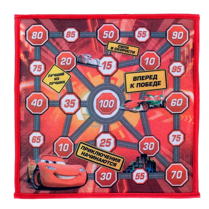 Дартс "Тачки", 35 х 35 см, 3 мяча-липучки