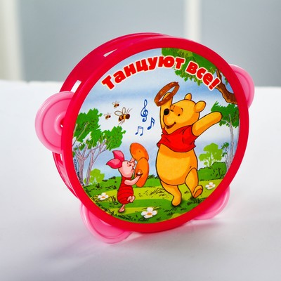 Бубен "Магия музыки", Медвежонок Винни и его друзья, d=10 см, МИКС