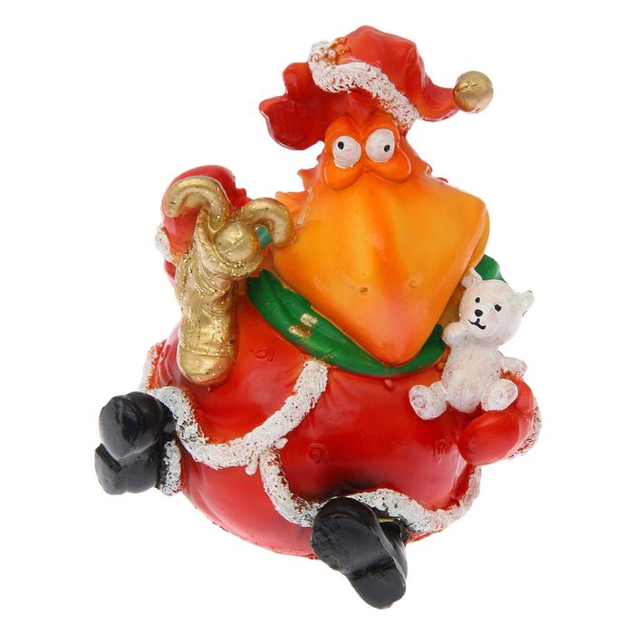 Копилка "Петушок Новогодний" 13см