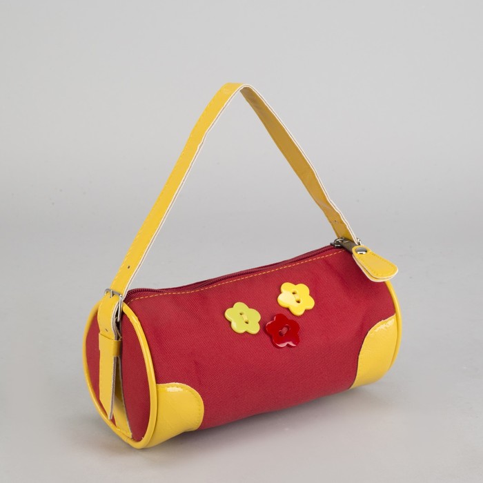 Сумка детская на молнии, 1 отдел, цвет красный/жёлтый