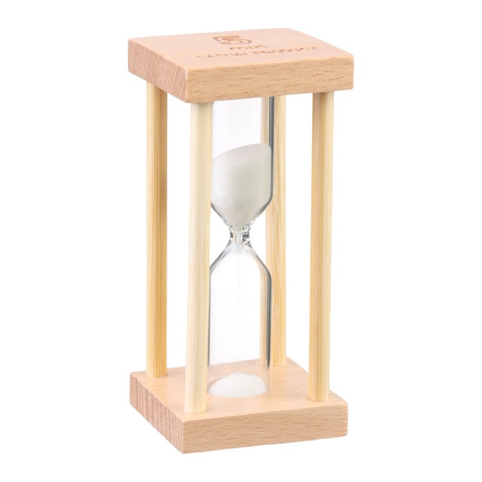 Песочные часы Африн, на 5 минут, 8.5 х 4 см, белый песок