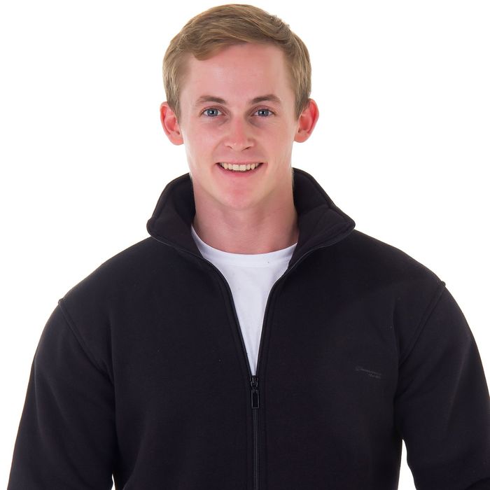 Джемпер-толстовка мужской на молнии арт.920, цвет чёрный, р-р L