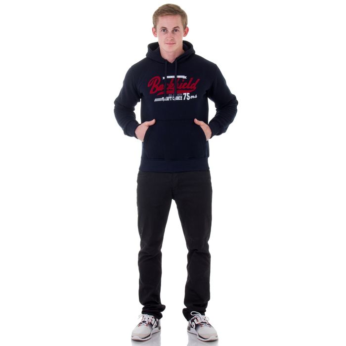 Джемпер-толстовка мужской с капюшоном арт.987, цвет т/синий, р-р 3XL