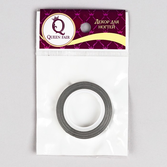 Лента для маникюра фольгированная "Зигзаг", тройная, 0,5см, цвет МИКС