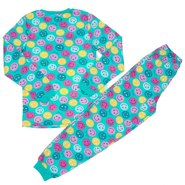 Пижама для девочки, рост 134 см (68), цвет бирюзовый