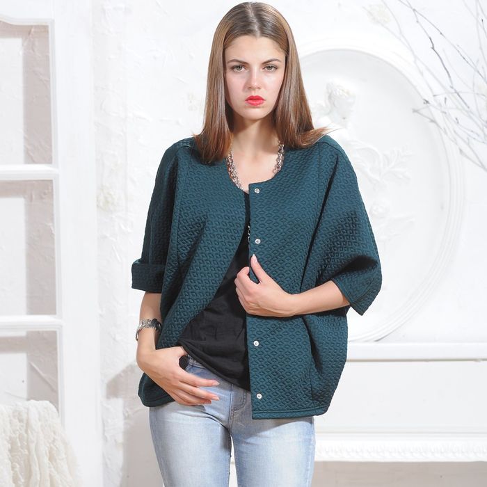 Кардиган 5071а, размер 48, рост 164 см, цвет т.зеленый