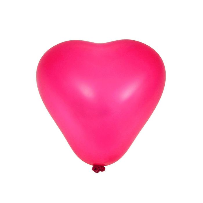 Шар латексный 10" "Сердце", неон, набор 50 шт., цвета МИКС