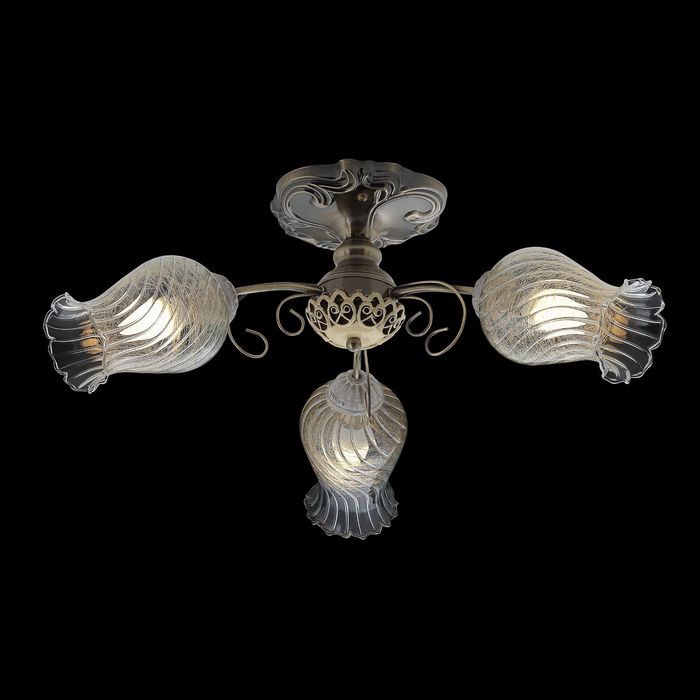 Люстра "Иолай" 3 лампы 60W Е14 античная бронза