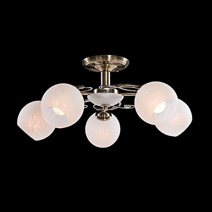 Люстра "Айседора" 5 ламп 40W Е14 античная бронза