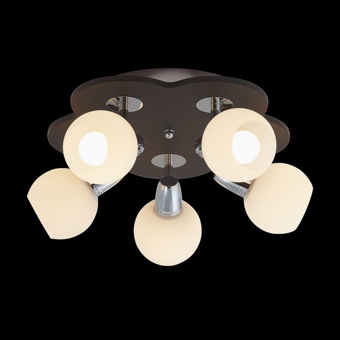 Люстра "Аура" 5 ламп 60W Е14 хром/черный