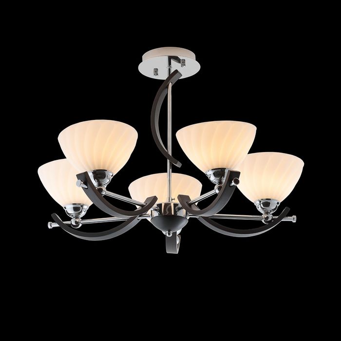 Люстра "Гемера" 5 ламп 60W Е14 хром/черный