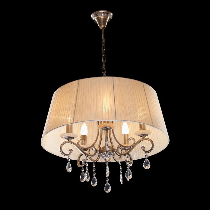 Люстра "Девил" 5 ламп 60W Е14 античное золото