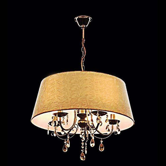 Люстра "Камиль" 5 ламп 60W Е14 черный/хром