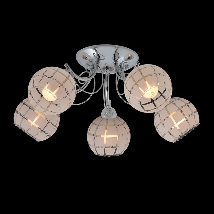 Люстра "Клетка" 5 ламп 60W Е14 хром